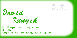 david kunyik business card